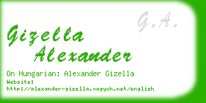 gizella alexander business card